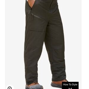 Men's Black snow pants KS sport XXL tall